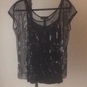 sequins loose fitting top camisole underneath